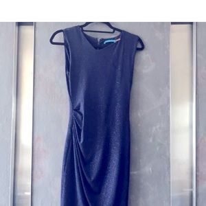 Alice & Olivia Navy blue fitted cocktail dress